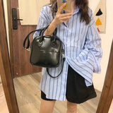 MBTI Style Leather Shoulder Bag for Women - All-match Handbag