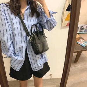 MBTI Style Leather Shoulder Bag for Women - All-match Handbag
