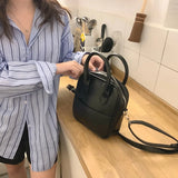 MBTI Style Leather Shoulder Bag for Women - All-match Handbag