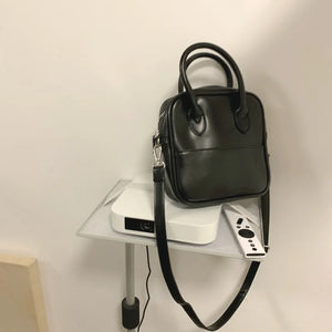 MBTI Style Leather Shoulder Bag for Women - All-match Handbag