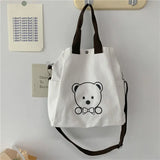 MBTI Large Capacity Bear Shoulder Canvas Bag