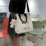 MBTI Large Capacity Bear Shoulder Canvas Bag