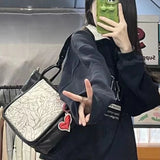 MBTI Tote Bags: Large Capacity Handbag Graffiti Print Shoulder Bag