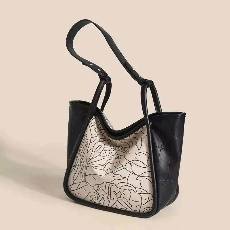 MBTI Tote Bags: Large Capacity Handbag Graffiti Print Shoulder Bag