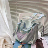 MBTI Nylon Shoulder Bag Large Capacity Gym Handbags Solid Travel