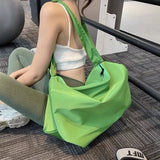 MBTI Nylon Shoulder Bag Large Capacity Gym Handbags Solid Travel