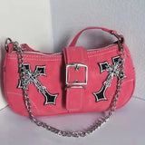 MBTI Pink Polyester One Shoulder Tote Bag Women