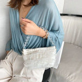 MBTI Summer Lace Shoulder Bag for Women Vintage Solid Evening Crossbody Bucket B