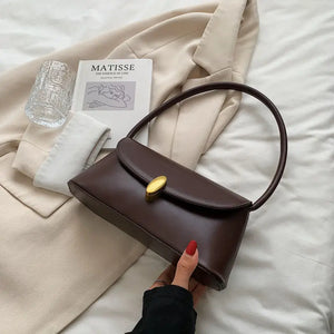 Vintage Womens Shoulder Bag Brown Retro Underarm Bags