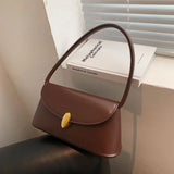 Vintage Womens Shoulder Bag Brown Retro Underarm Bags