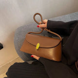 Vintage Womens Shoulder Bag Brown Retro Underarm Bags