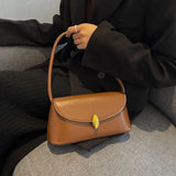Vintage Womens Shoulder Bag Brown Retro Underarm Bags
