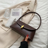 Vintage Womens Shoulder Bag Brown Retro Underarm Bags