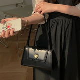 MBTI Women Vintage Shoulder Bag Solid Style Casual All-match Square Handbag