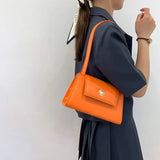 MBTI Women Vintage Shoulder Bag Solid Style Casual All-match Square Handbag