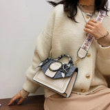 Embroidered Ribbons Crossbody Bag Autumn Handbag