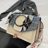 Embroidered Ribbons Crossbody Bag Autumn Handbag