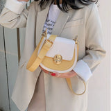 MBTI Women's Circular Shoulder Bag Solid Candy Casual Satchel Purse