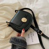 MBTI Women's Circular Shoulder Bag Solid Candy Casual Satchel Purse