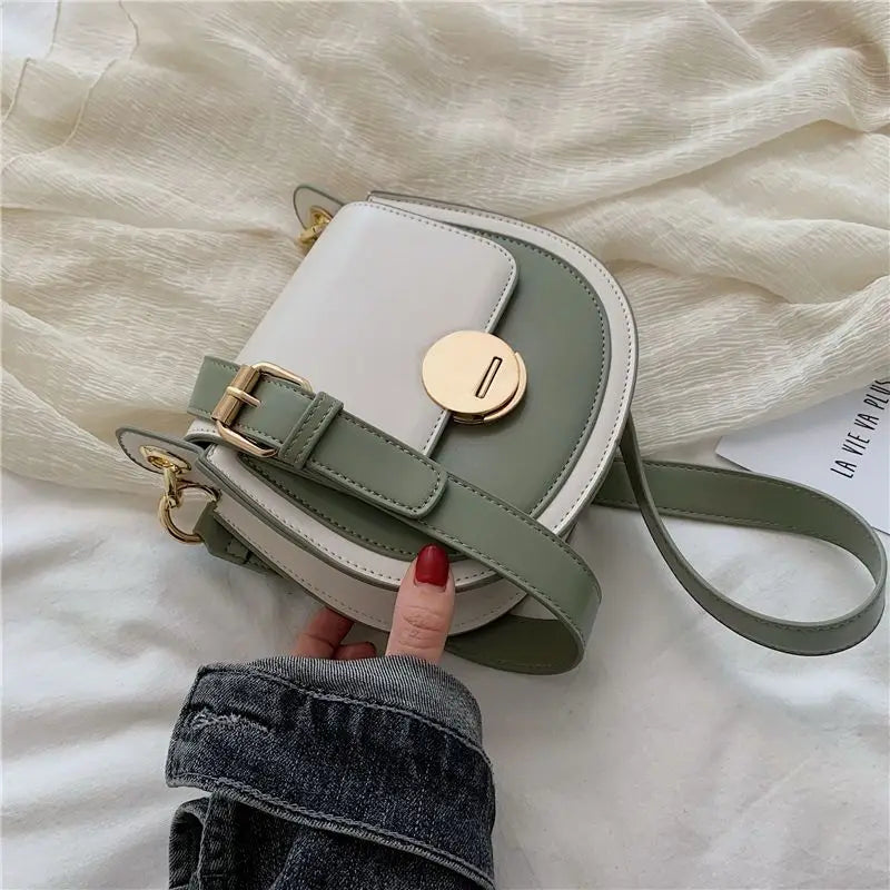 MBTI Women's Circular Shoulder Bag Solid Candy Casual Satchel Purse