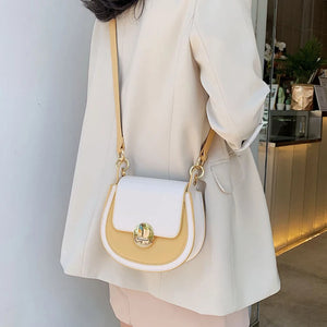 MBTI Women's Circular Shoulder Bag Solid Candy Casual Satchel Purse