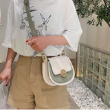MBTI Women's Circular Shoulder Bag Solid Candy Casual Satchel Purse