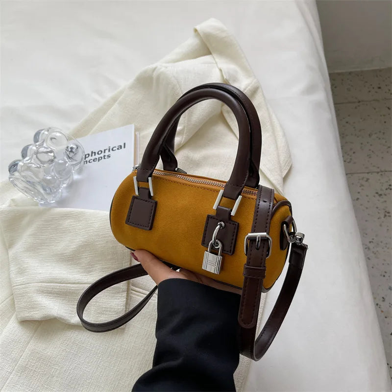 MBTI Pink Shoulder Bag Solid Autumn Purse Handbag Female Crossbody