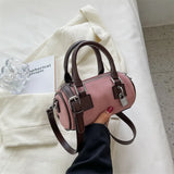 MBTI Pink Shoulder Bag Solid Autumn Purse Handbag Female Crossbody