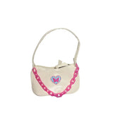 Y2k Embroidery Love Heart Shoulder Bag for Women