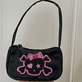Y2k Gothic Shoulder Bag for Women Punk Skull Purse Girls