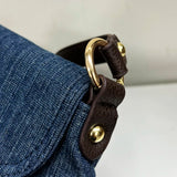 Denim Metal Lock Decoration Small Shoulder Cloth Bag