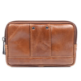 Men Leather Waist Bag Phone Pouch Fanny Pack Travel Waist Packs
