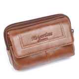 Men Leather Waist Bag Phone Pouch Fanny Pack Travel Waist Packs