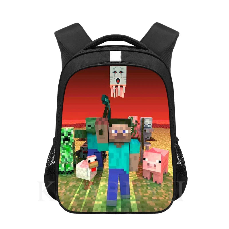 16 Inch Children School Bags Cartoon Anime Print Large Primary Bookbags Backpack