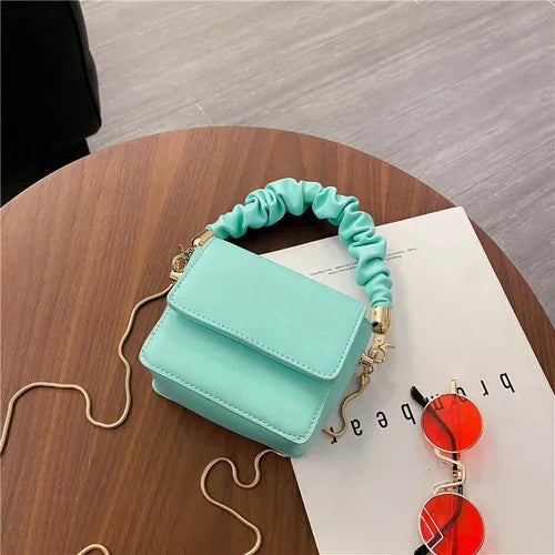 Mini PU Leather Shoulder Bag for Women Chain Hand Bag Female Travel Bags