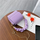 Mini PU Leather Shoulder Bag for Women Chain Hand Bag Female Travel Bags