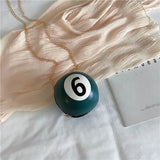 MINI Circular Billiards Chains Zipper Shoulder Bags