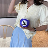 MINI Circular Billiards Chains Zipper Shoulder Bags