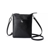 Solid Cow Leather Crossbody Bag for Women