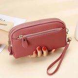 Large Capacity Zipper Long Wallet Women's Wristlet Clutch Bag