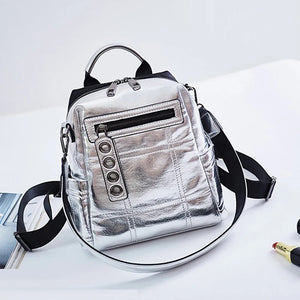 Glitter Backpack Women Shoulder Bag Teenage Girls School Bag