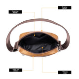 Men's Leather Crossbody Bag Messenger Handbag for Men