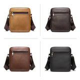 Men's Leather Crossbody Bag Messenger Handbag for Men