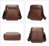 Men's Leather Crossbody Bag Messenger Handbag for Men