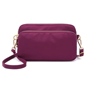 Nylon Multi-Layered Crossbody Shoulder Bag for Women