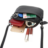 Women's Small Leather Crossbody Bag, Shoulder Messenger Phone Purse