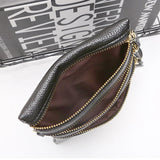 Women Crossbody Bags Leather High Multi-Zipper Soft Real Leather Messenger Bag
