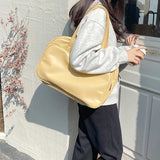 Women Shoulder Bag Large PU Leather Tote Handbag High Capacity Travel Bags