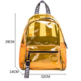 Clear PVC Women Jelly School Bag with Zipper Inside Pocket
