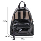 Clear PVC Women Jelly School Bag with Zipper Inside Pocket